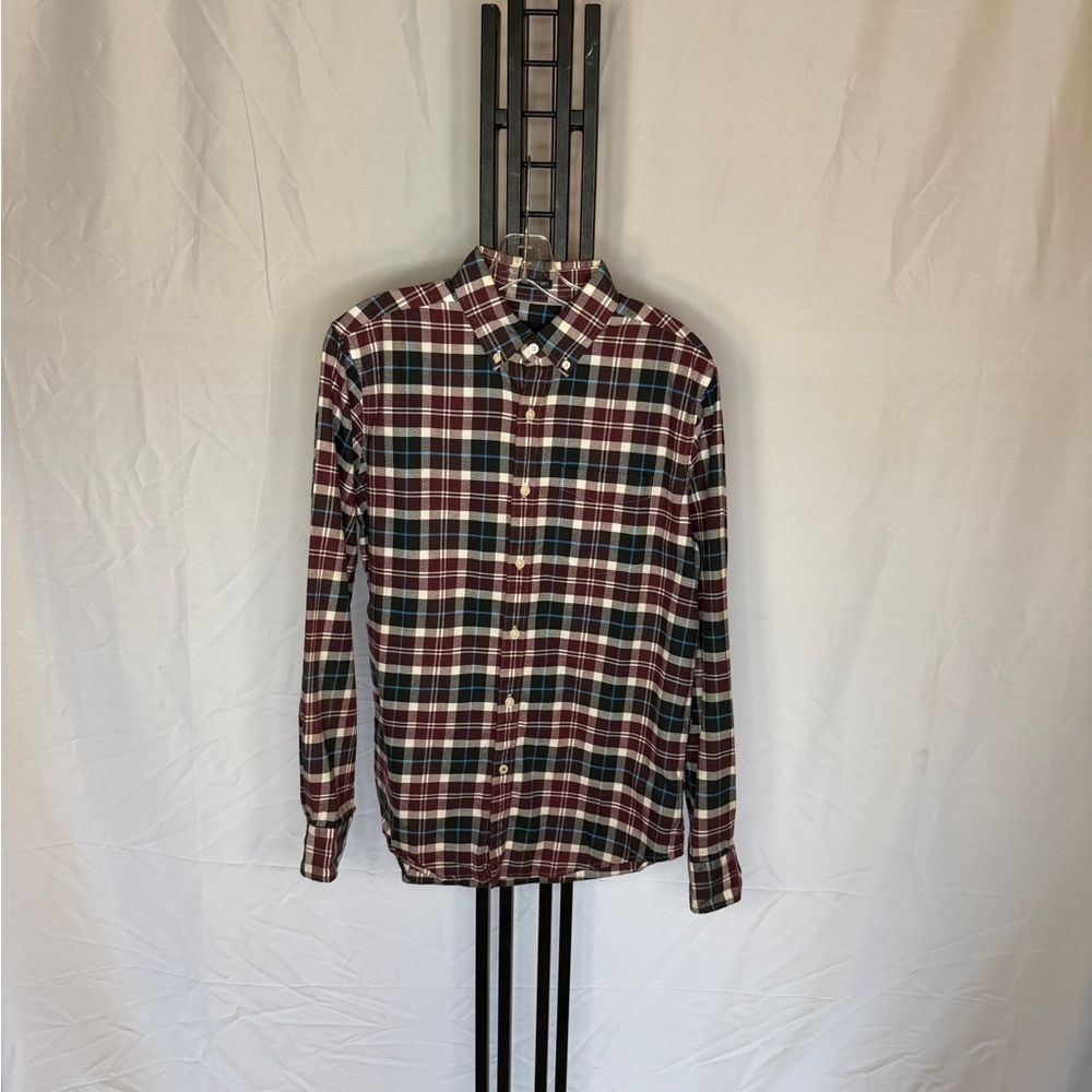 American Eagle Outfitters Burgundy and White Checkered‎ Shirt